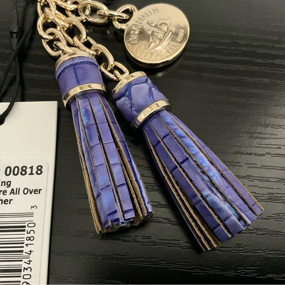 Brahmin Tassel Key Ring VERY PERI OMBRÉ MELBOURNE Gorgeous Coloring - Picture 6 of 7